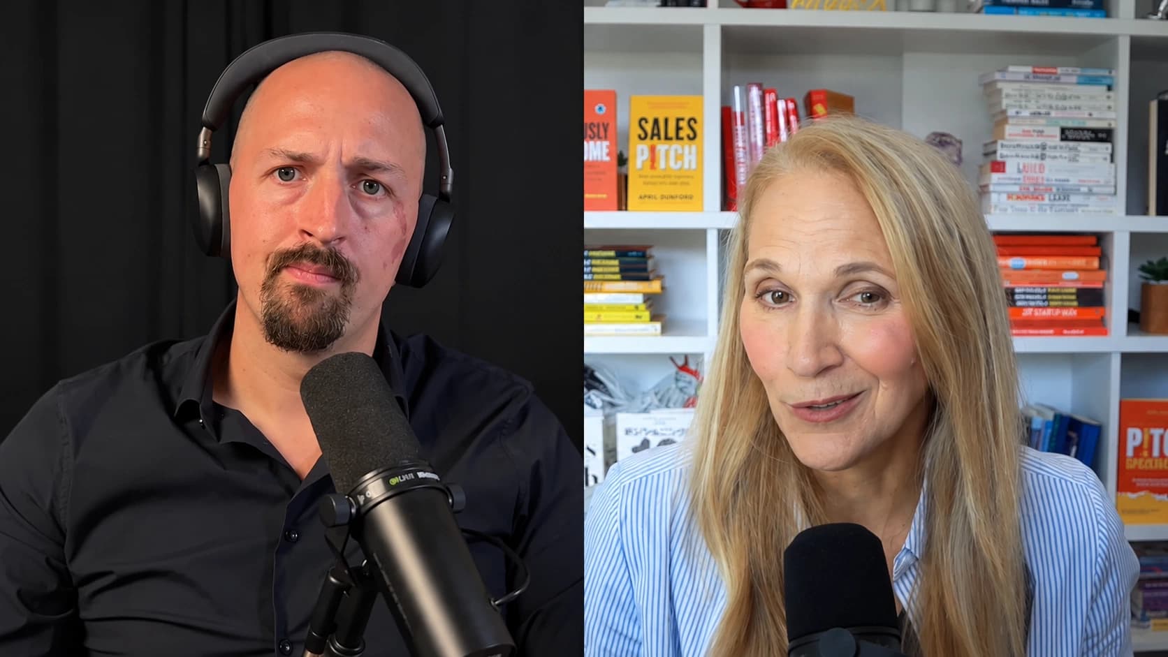 Marko Ladis in conversation with April Dunford on the Decision Load podcast